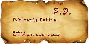 Péterfy Dalida névjegykártya